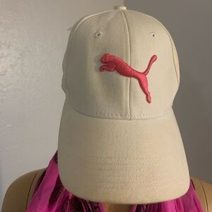 Puma pink hat with Vibrant Pink Emblem